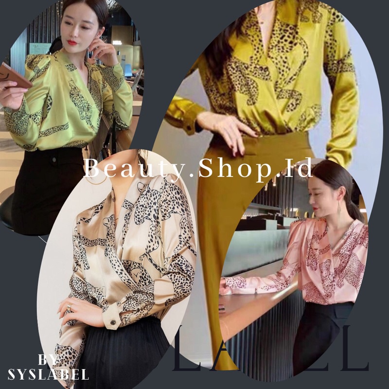 KEMEJA MANGO FLOWER IMPORT / BASIC SATEEN OVERSIZE SHIRT IMPORT E5