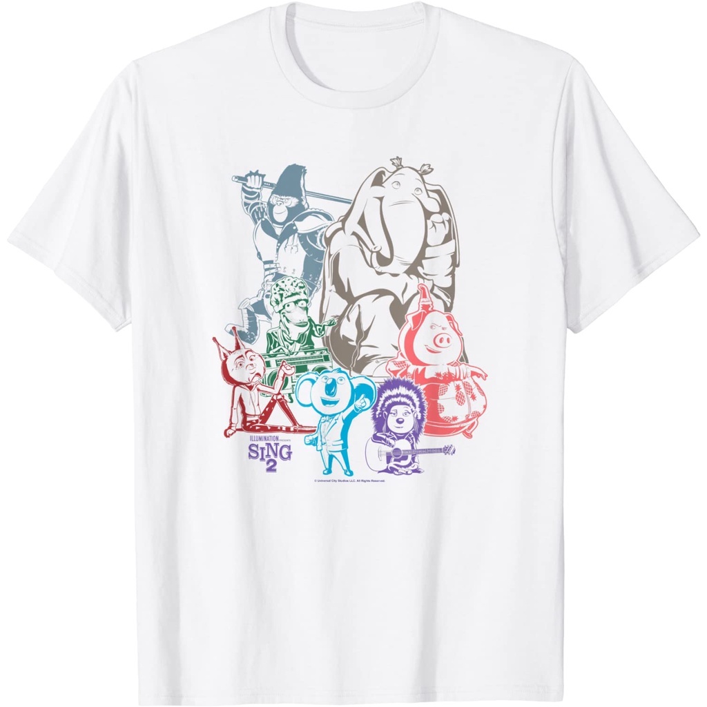 Kaos Anak Sing 2 Neon Character Group Poster Pakaian Fashion Baju Atasan Anak Laki Perempuan Cowok C