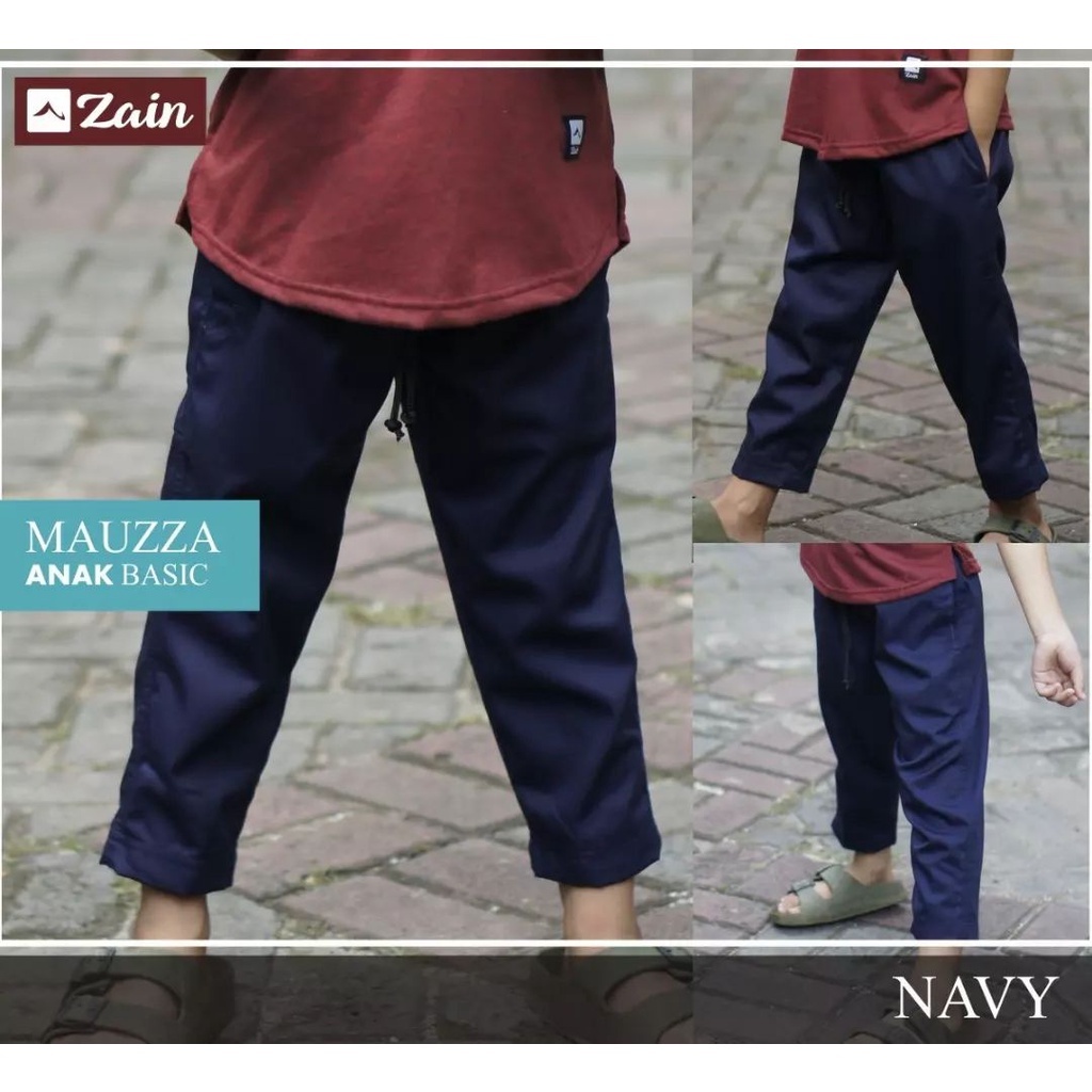 Celana Sirwal Anak Premium Bahan Drill Karet Pinggang Tali Kur By Zain Nyaman Dipakai size XS S M L dan XL