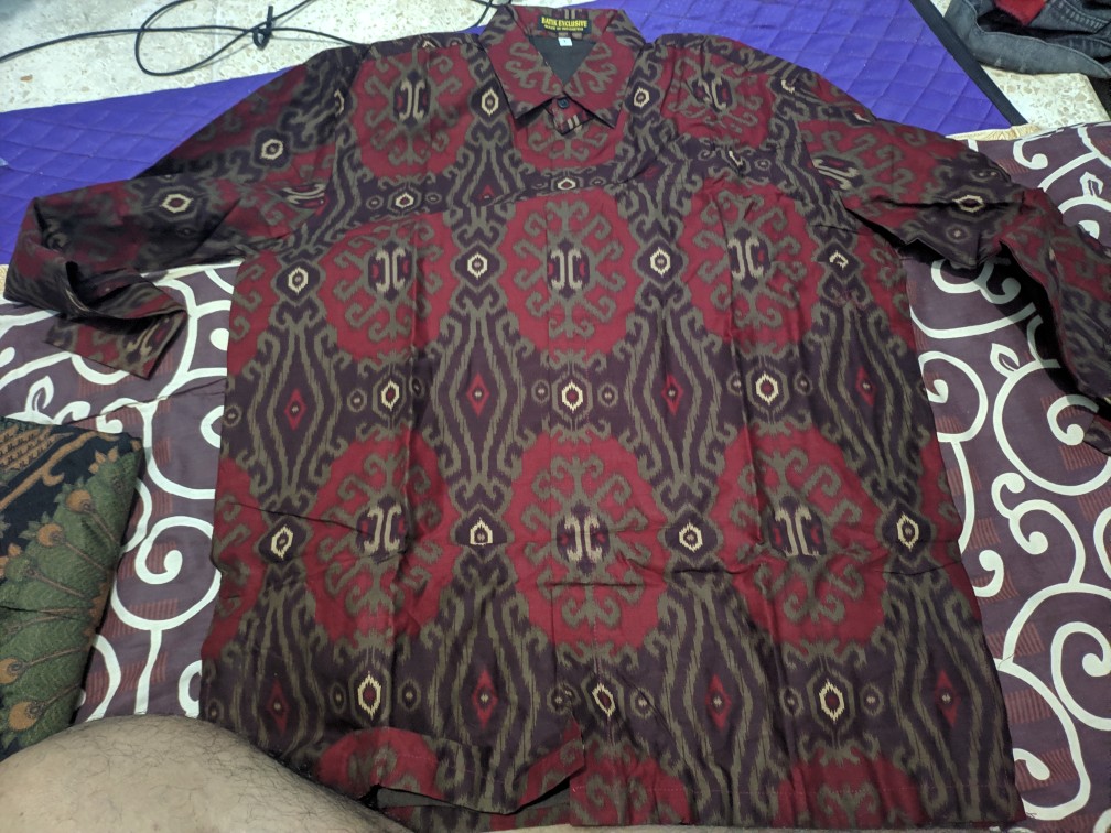 Kemeja Batik Prabu Bahan Katun Baturaden Reguler Fit A580