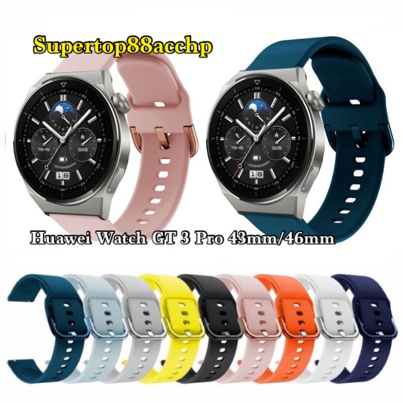 Strap Huawei Watch GT3 42mm 46mm GT 3 Pro 43mm 46mm Tali Jam Rubber Colorful Buckle