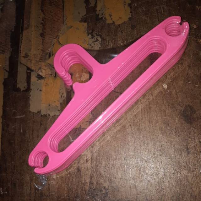 Hanger TEBAL hitam // pink // putih (PER 12 PCS)