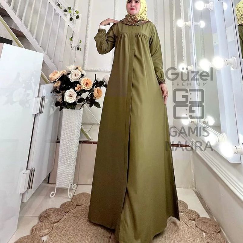 Gamis Naura Gamis Guzel Ori Premium Gamis Toyobo Polos