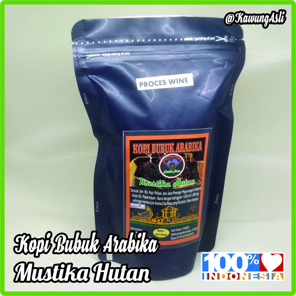 

Kopi Arabika Bubuk Mustika Hutan ( Process Wine ) 200 gram