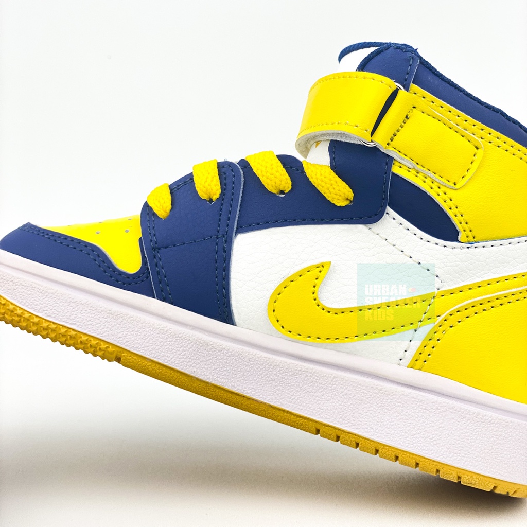 Sepatu Sneakers Anak Import Laki laki Warna Navi Kuning Usia 3-10 Tahun - Urban Sneaker Kids