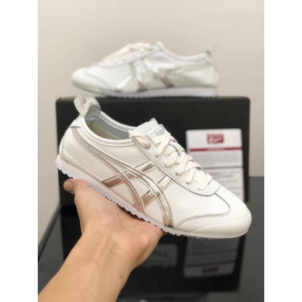 Sepatu Onitsuka Tiger Mexico 66 White Silver Made In Indonesia