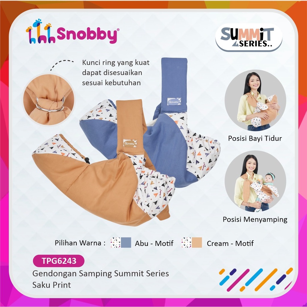 Snobby Gendongan Bayi Samping Topi Print Summit Series - TPG 6243