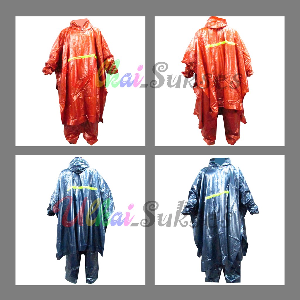 Jas Hujan Setelan Hybrid Ponco Celana - Raincoat Dewasa Pria Wanita Murah Motif Batman Terlaris