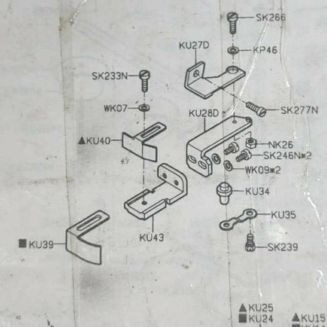 KU27D-4 Dudukan Corong Obras 747/747A (1set)