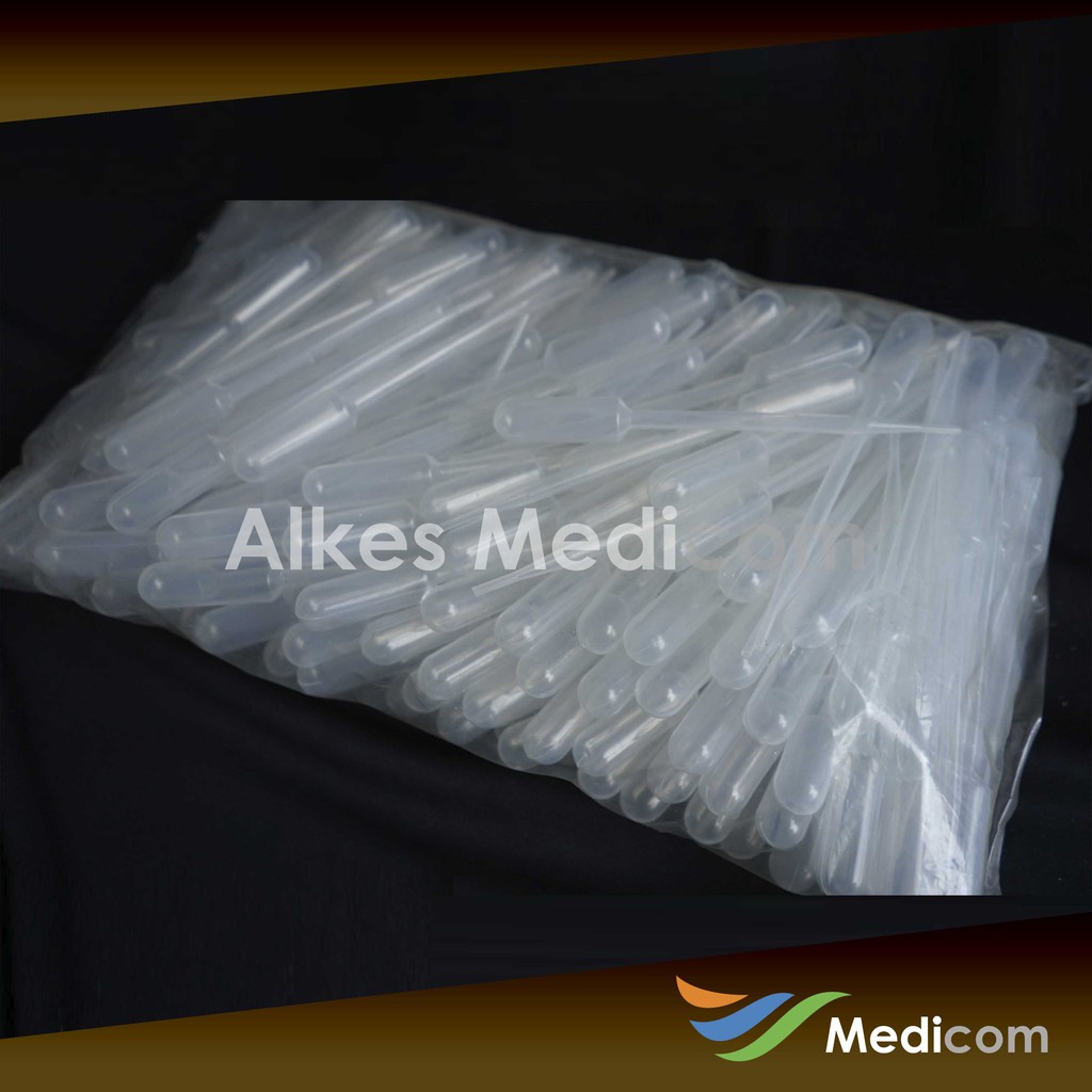 Isi 100 Pipet Tetes Plastik 5ml Pipette Pasteur Dropping 5 ml 5 cc 5cc