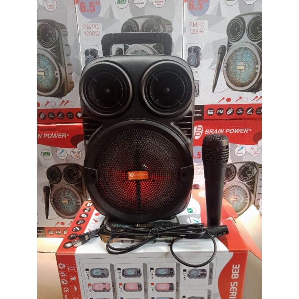 sepekar bluetooth portable kimiso 3381 SERIES 1200W/6,5 inci bonus mick dan remot termurah