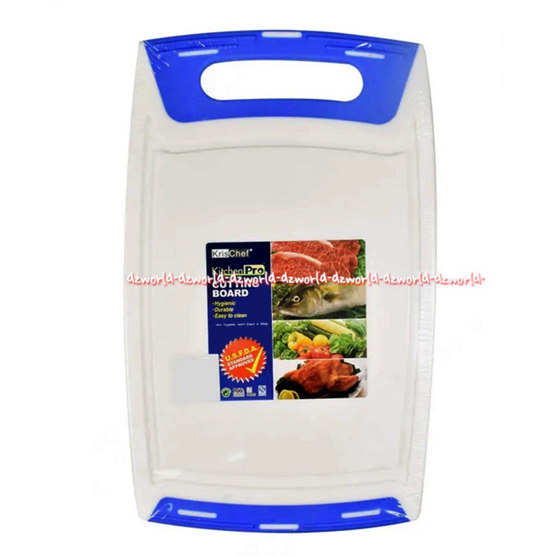 Krischef Cutting Board 24cm Higienic Durable White Alat Potong Talenan Warna Putih Papan Irisan Model Kotak Persegi Kris Chef Cutting Board