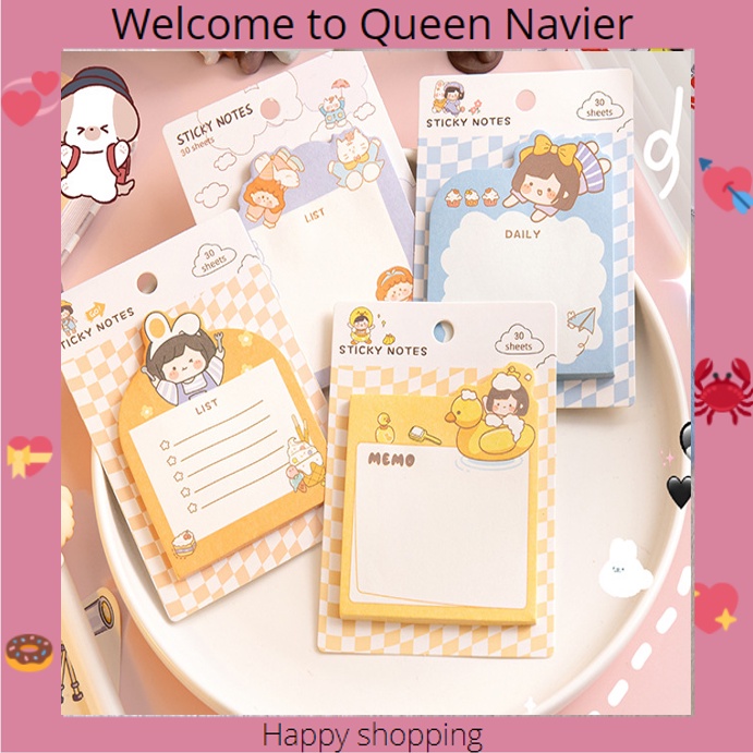 

QN - Sticky notes special girl korea Memo tempel shaped note