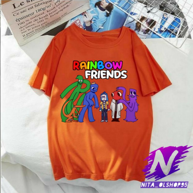 rainbow friends game Roblox kaos anak rainbow friends terbaru premium baju kaos atasan anak