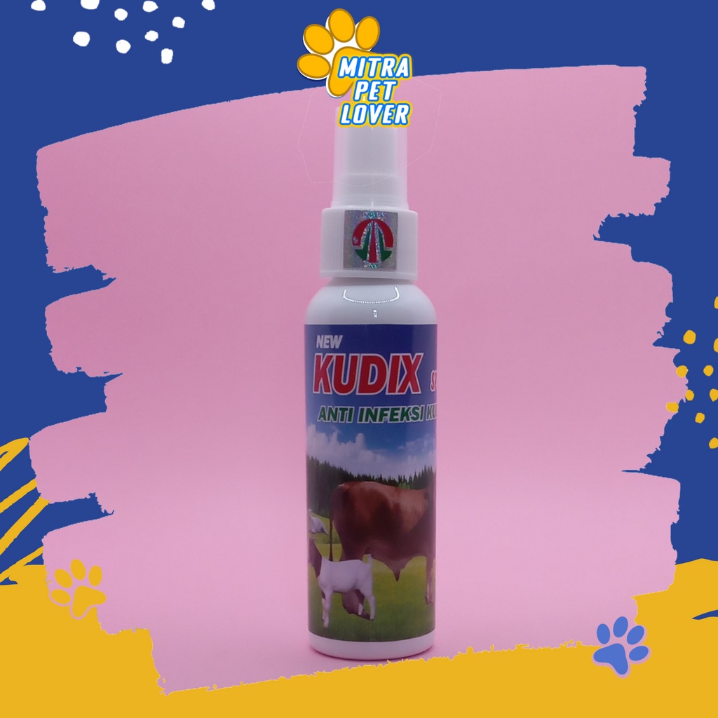 OBAT SCABIES TERNAK - KUDIX SPRAY 120 ML - ANTI GUDIG EKSIM GATAL KORENG PADA SAPI KAMBING KUDA &amp; KELINCI COW LAMB KERBAU - SEMPROT - MURAH GARANSI KUALITAS ASLI ORIGINAL - PET ANIMAL HEALTHCARE TAMASINDO KESEHATAN VITAMIN HEWAN PELIHARAAN MITRAPETLOVER