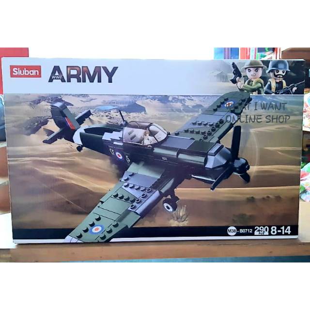 Mainan Sluban Pesawat Seri ARMY WWII M38-B0712
