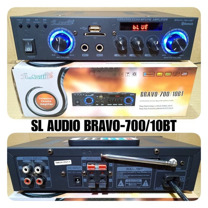 AMPLI MINI SL AUDIO BRAVO 700 10BT KARAUKE AMPLIFIER