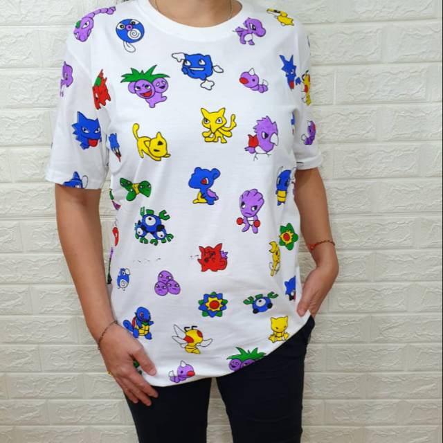 BISA COD Kaos Pokemon Wanita & Pria Monster Karikatur Cute Dewasa