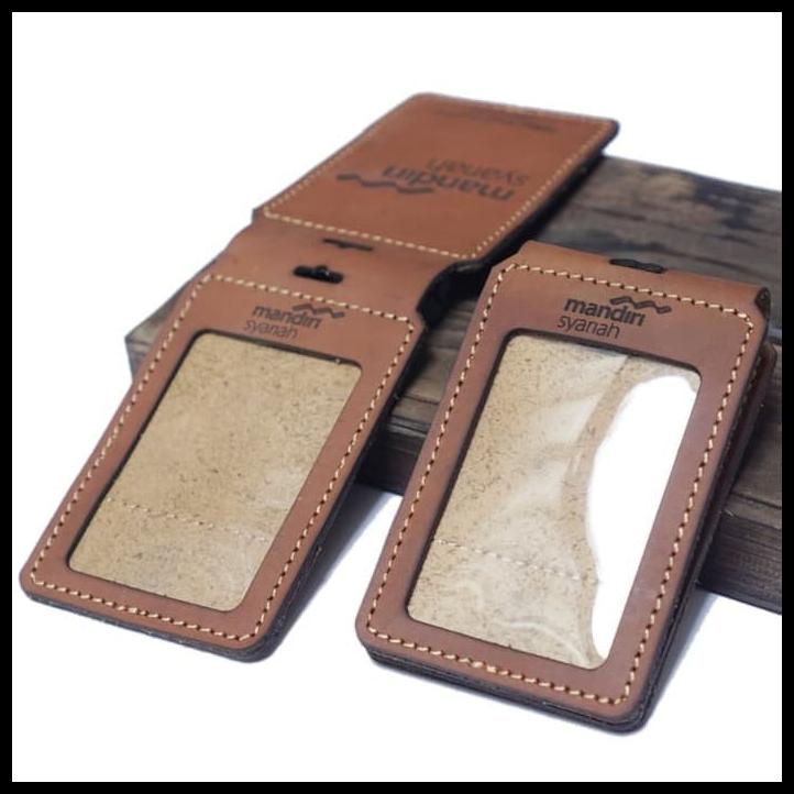 

BEST SELLER !!! ID CARD HOLDER KULIT SAPI ASLI MODEL LIPAT - COKELAT & TAN CH TERLARIS