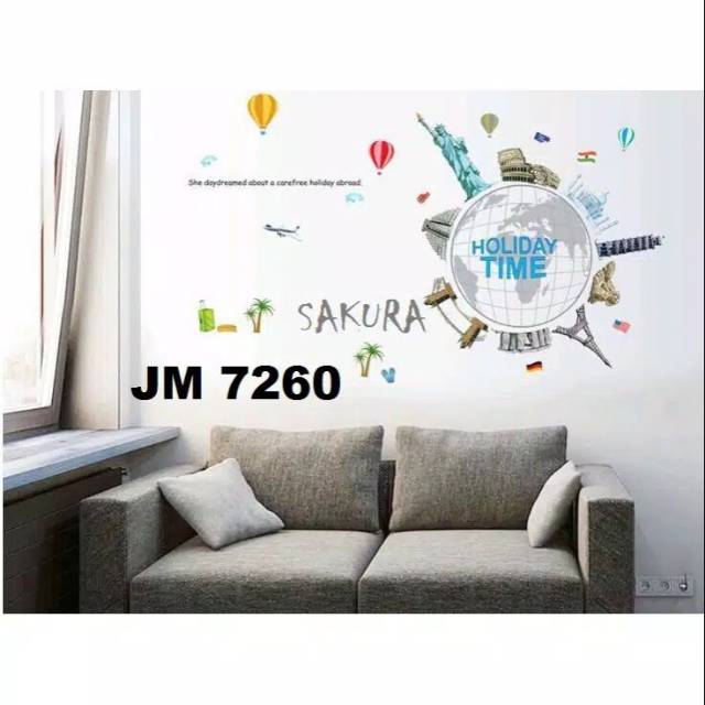 Wall sticker tujuh keajaiban dunia