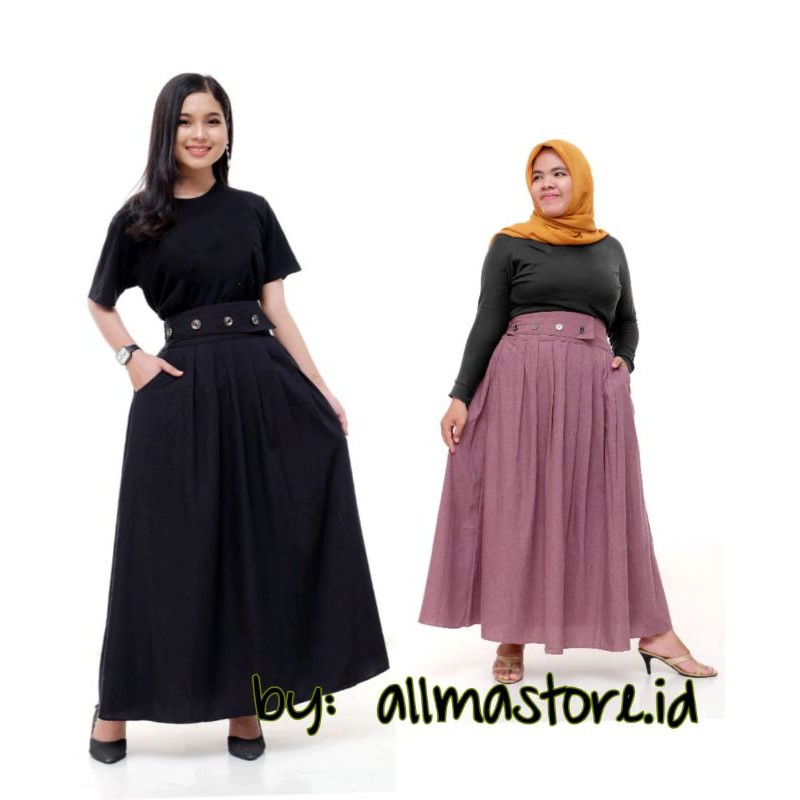 Rok Jumbo Rempel Wanita Katun Supernova SUPER PREMIUM Bawahan Wanita Berkualitas