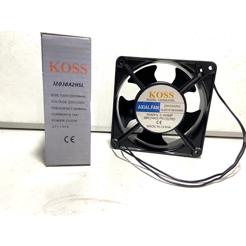 Kipas Angin Pendingin Cooler Fan Axial Fan AC 220 V 12 cm Koss