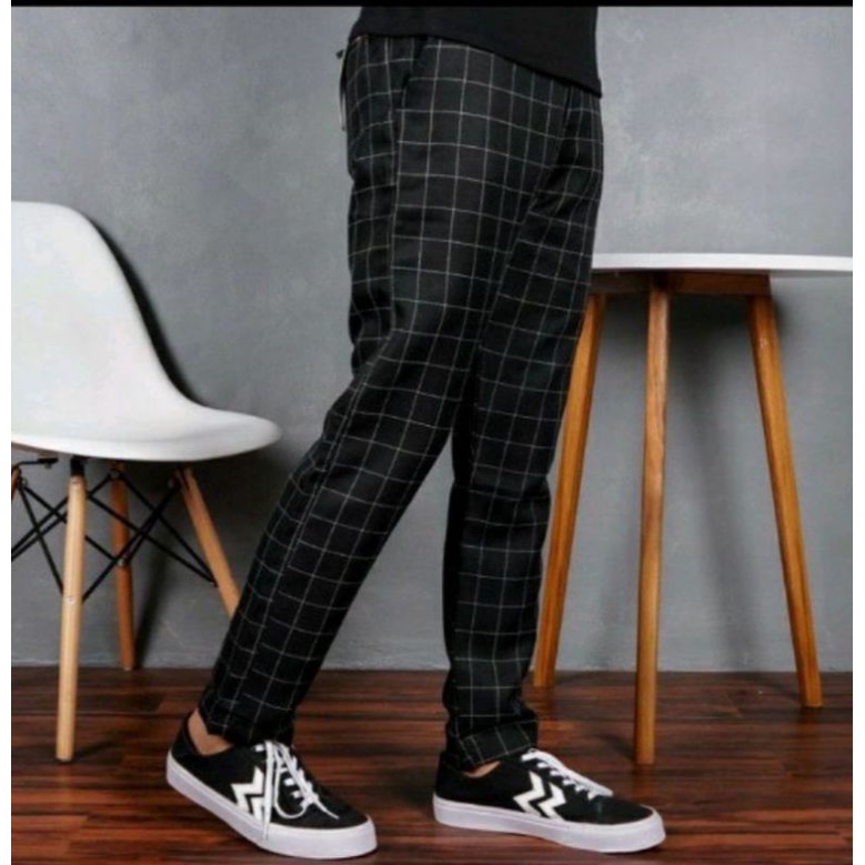 CELANA TARTAN PRIA/CHINO PANTS PRIA RIP/CELANA MOTIF KOTAK2/CELANA KOTAK2 SEMIWOLL/ CELANA PANJANG TARTAN RIP