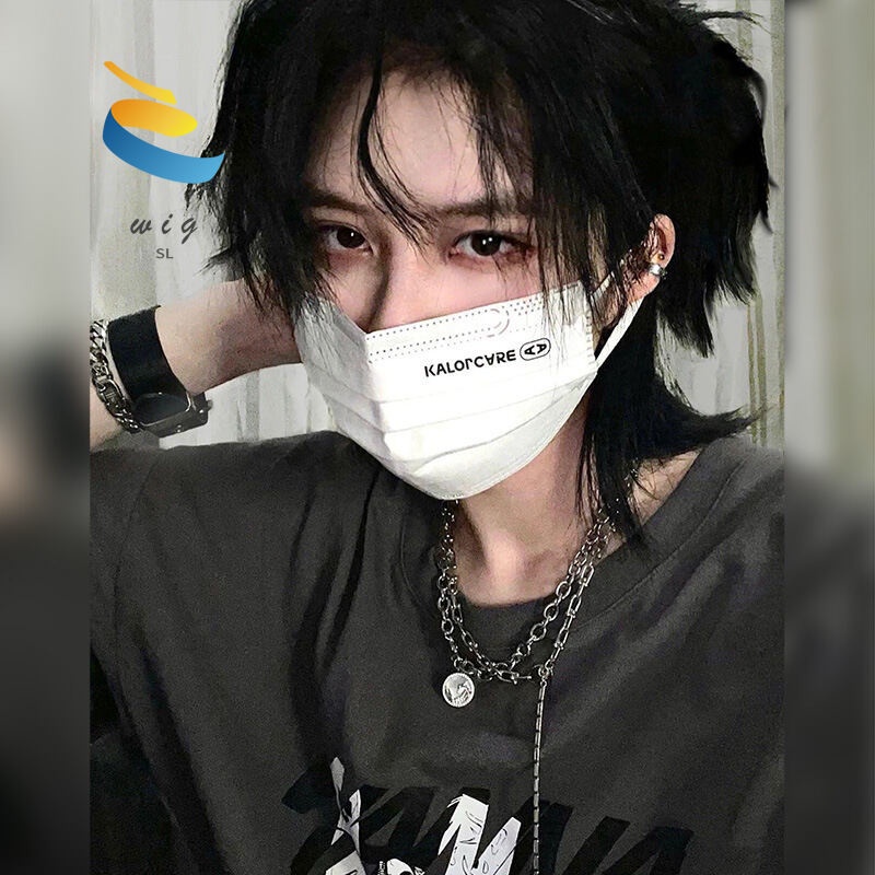 (Stok produk lengkap, pengiriman hari yang sama) Wig rambut asli berkualitas tinggiWig pria rambut p