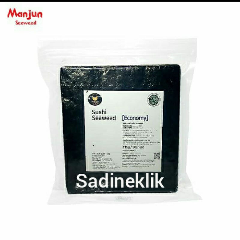 

Manjun Yaki sushi Nori Economy Grade isi 50 Lembar Halal