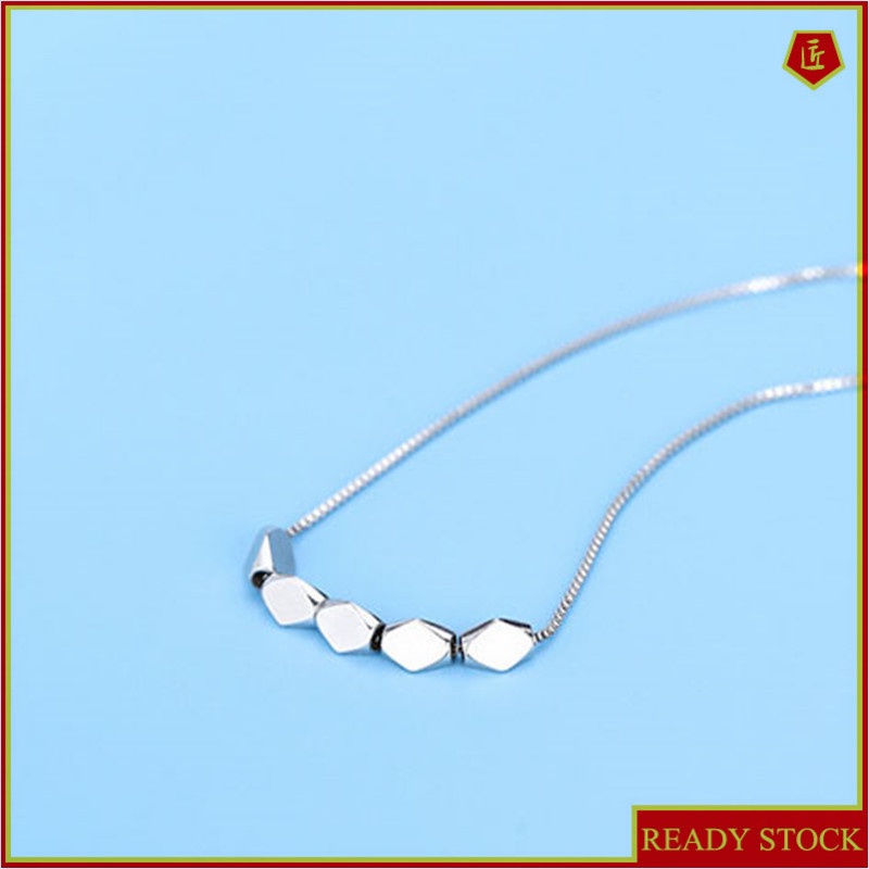 [Ready Stock]Fashion Plated 925 Sterling Silver Geometric Pendant Simple Necklace