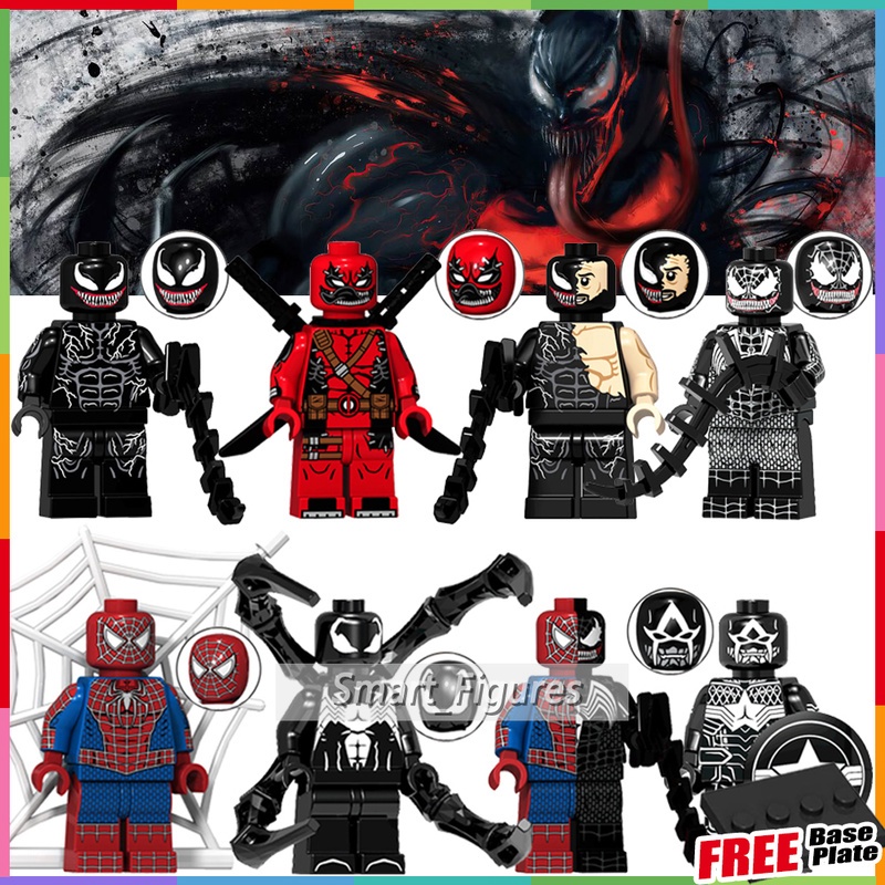 Kt101010 Mainan Action Figure Karakter Deadpool Venom Spiderman Venom Seri Marvel Dengan Perisai