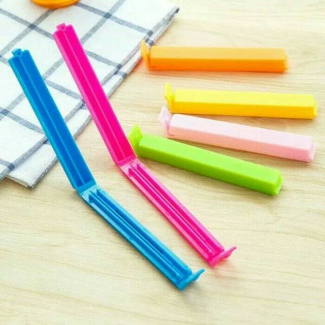 Jepit Snack Klip Seal Segel Warna Warni - Penjepit Kantong Plastik Makanan Food Sealer Plastic Clip