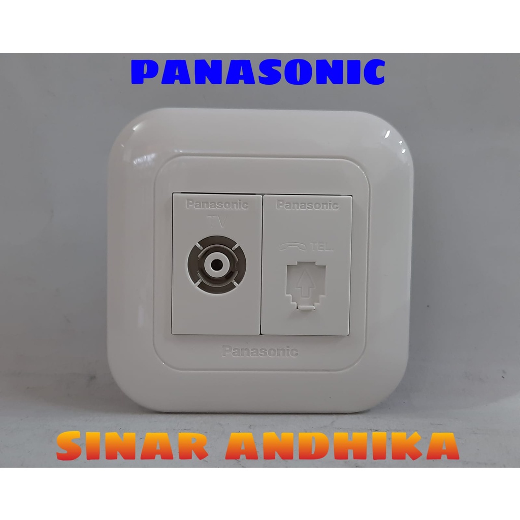 MODUL / JACK TV + TELEPON PUTIH PANASONIC WEJ 78029 0164