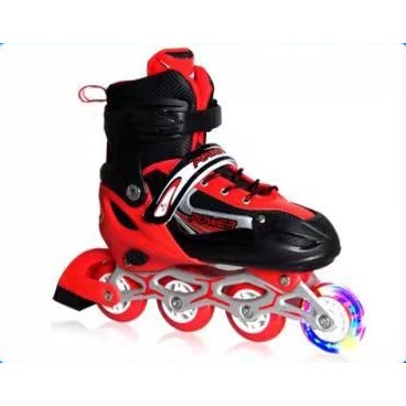 Sepatu Roda Anak Lampu Rainbow Merek Power Inline Skate Power Roller Skate Untuk Anak