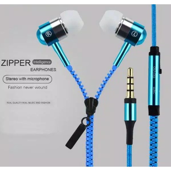 Handsfree / Headset Zipper Resleting / Earphone Ziper Extra bass &amp; Mic