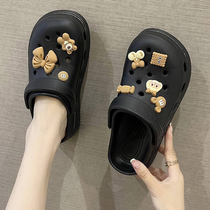 littlekiddoss SH2241 Sendal Selop Wedges Wanita Import Sandal Clog Jibblitz Jiblitz BKK Sendal Fuji Kekinian Sendal DIY EVA Sendal Baim Clog Wanita