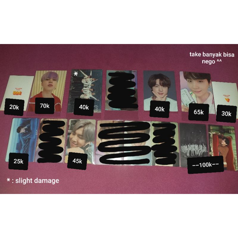 PHOTOCARD PC BTS OFFICIAL SAMSUNG 20+ BE ESS REBAHAN CARDI BUTTER MINI PHOTOCARD SOWOZOO SKOOL LOVE 