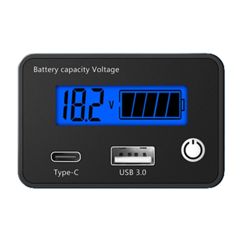 Zzz Alat Tester Kapasitas Baterai Voltmeter Dengan Backlight + Alarm