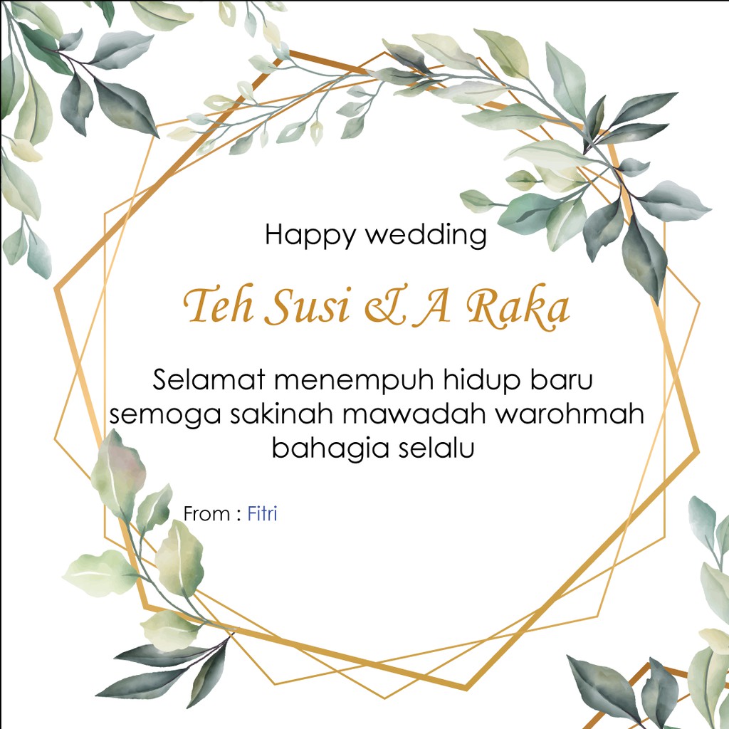 Request Kartu Ucapan dalam Paket Ulang Tahun Wedding Pernikahan Valentine Nikah