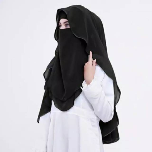 Hijab/Cadar Niqab Lis satin