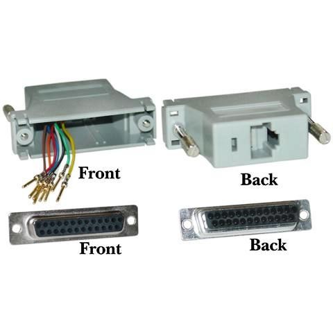 DB25 Male PIN 8 to RJ45 LAN MODULAR ADAPTER RAKIT SENDIRI