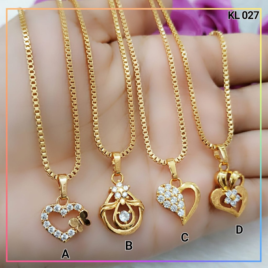 Kalung xuping kalung dewasa itali love lapis emas gold KL 027