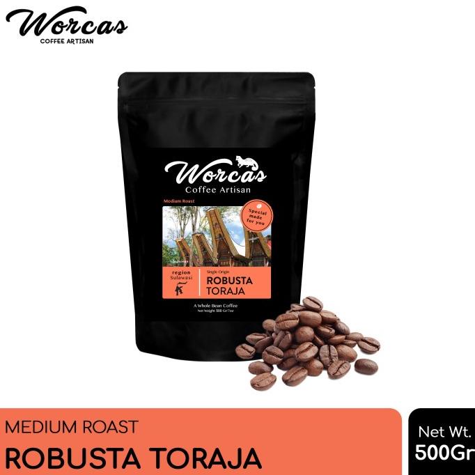 

[ COD ] WORCAS Kopi Robusta Toraja 500 Gram - Medium Roast SPECIAL Kode 1130