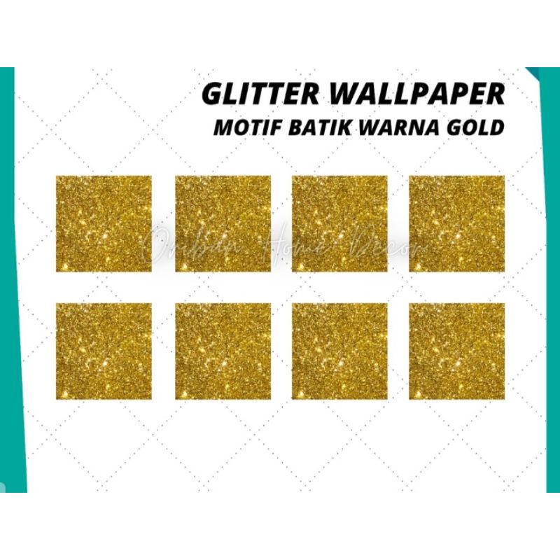 WALLPAPER DINDING 3D MOTIF BATIK VARIAN WARNA 70x70cm-STIKER-GOLD 42PC