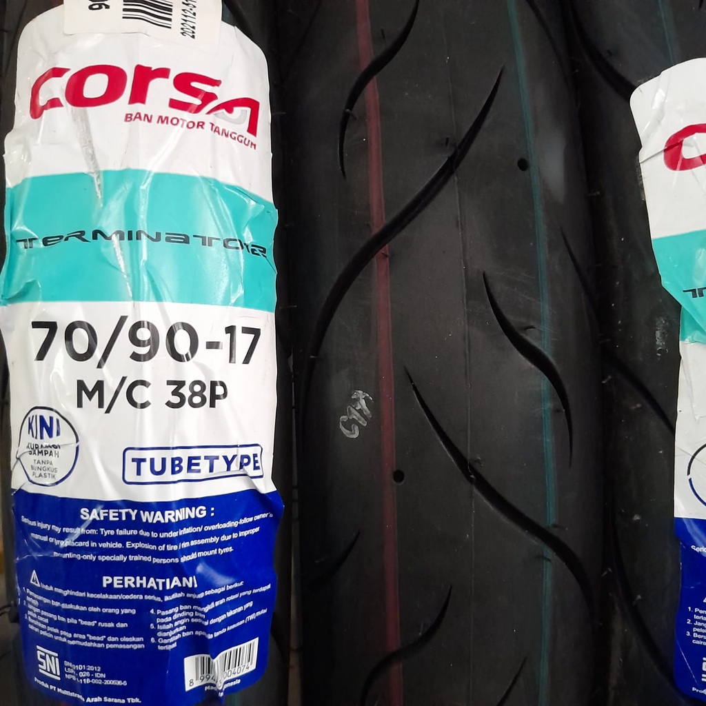 Ban motor bebek Corsa Terminator 70 90 17 tubetype bukan tubeless