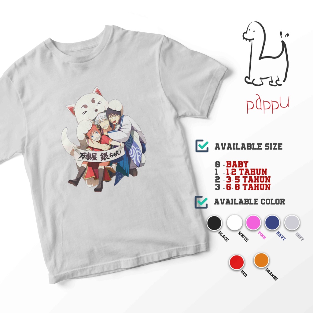C/376 Kaos Anak Premium Gintama Gin Tama Anime T-Shirt
