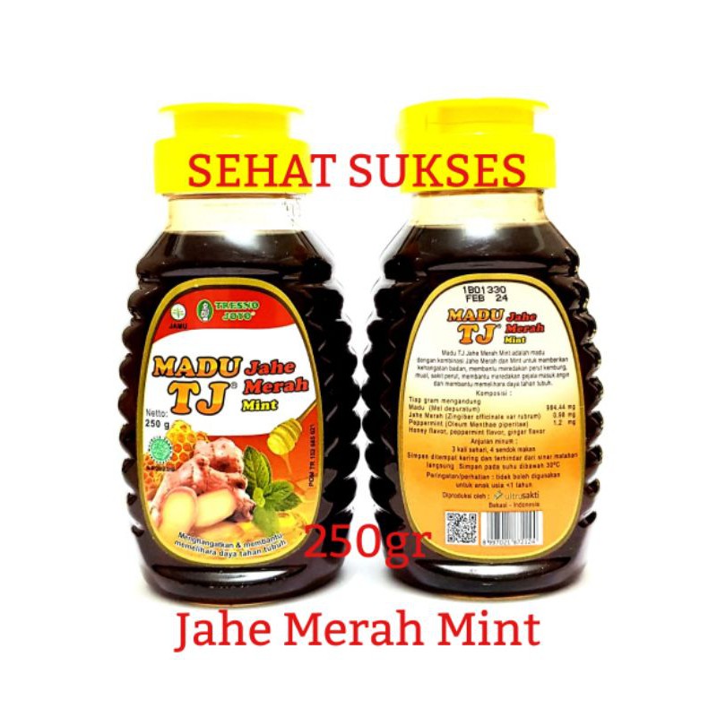 Madu TJ Jahe Merah Mint 250gr