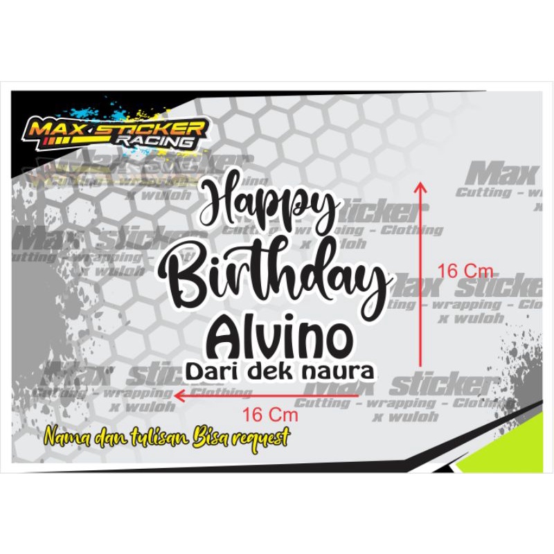STICKER CUTTING NAMA BALON CUSTOM UNTUK ULTAH REQUEST SESUAI PERMINTAAN