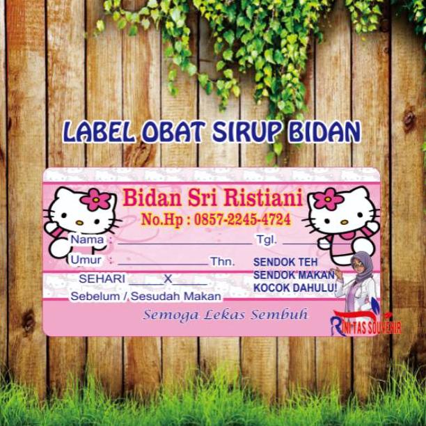 Jual Etiket Label Obat Etiket Label Sirup Label Obat Label Bidan