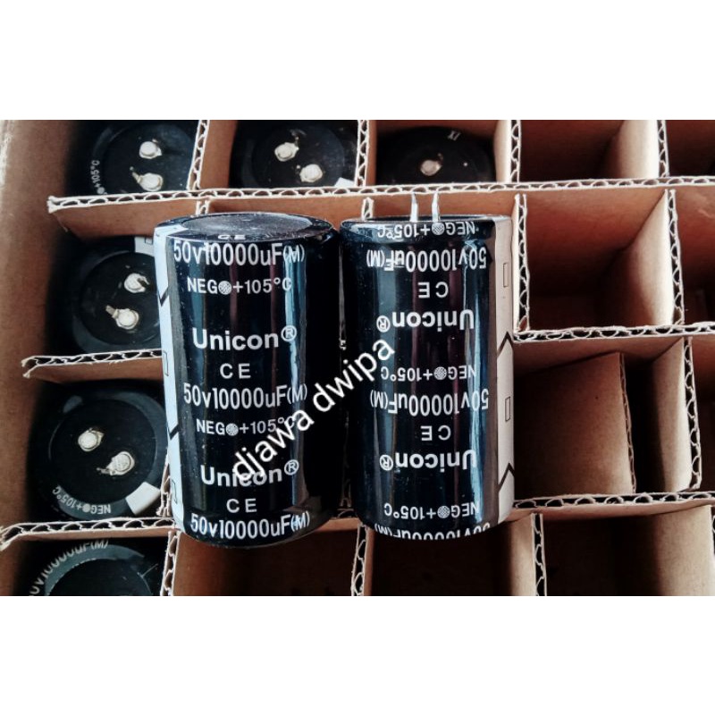 ELKO 10000uf 50v kapasitor elco 50volt 10000uf original UNICON